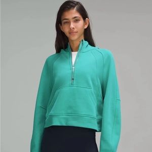 Lulu Lemon Scuba Oversized Half Zip Hoodie, Kelly Green